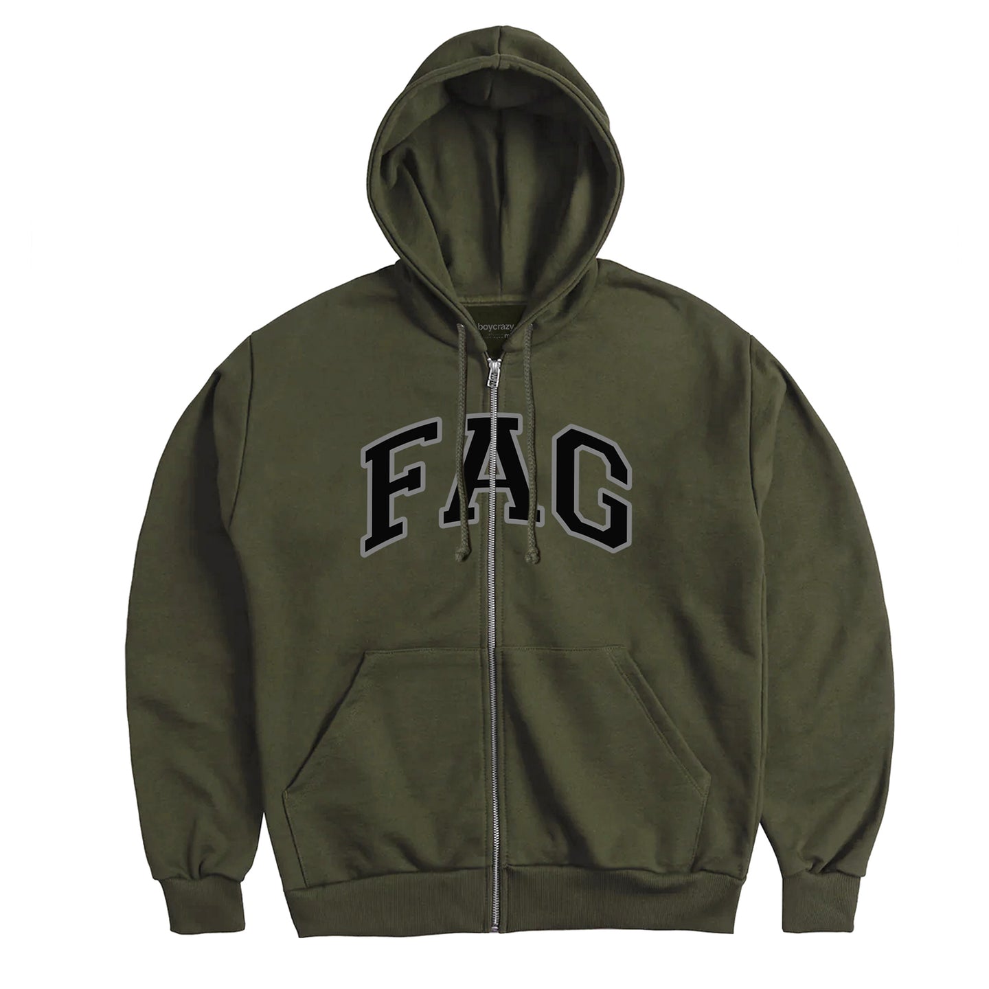 FAG ZIP-UP HOODIE (ARMY)