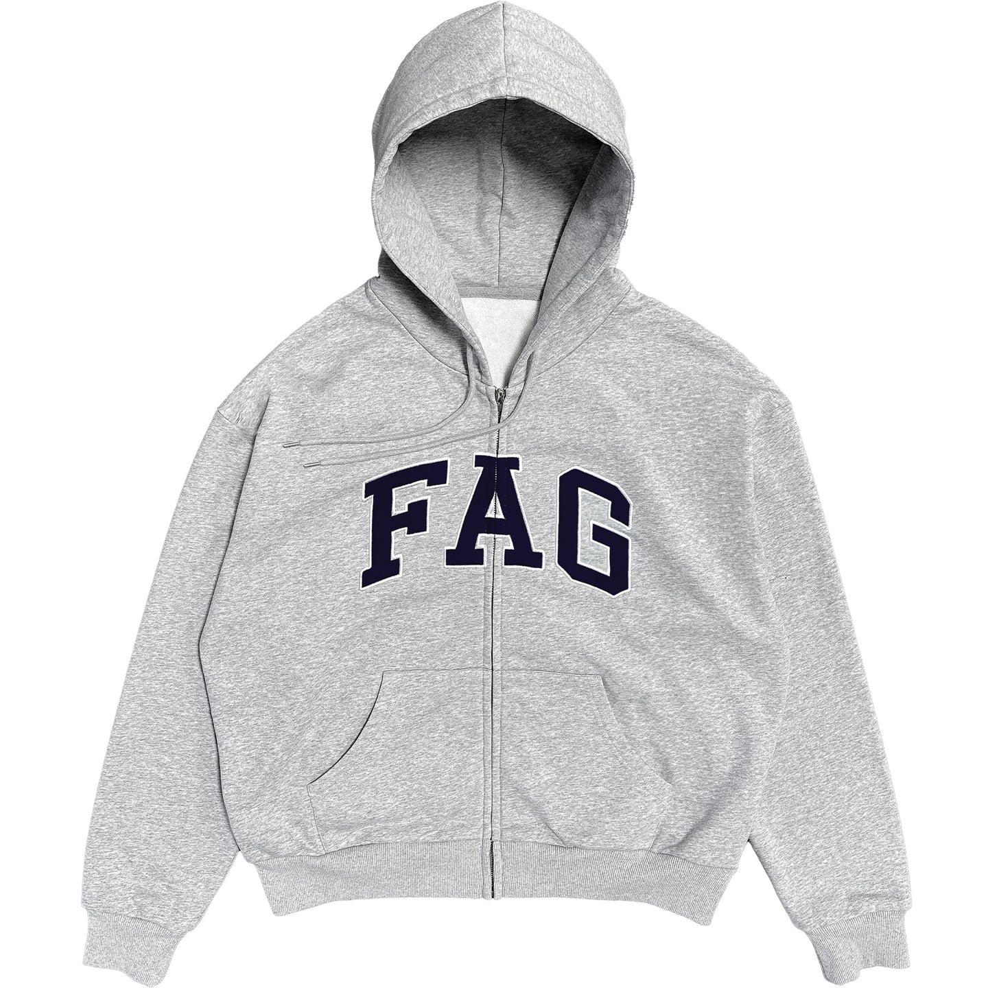 FAG ZIP-UP HOODIE (Grey)